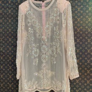 Beautiful sequined long blouse/dress.